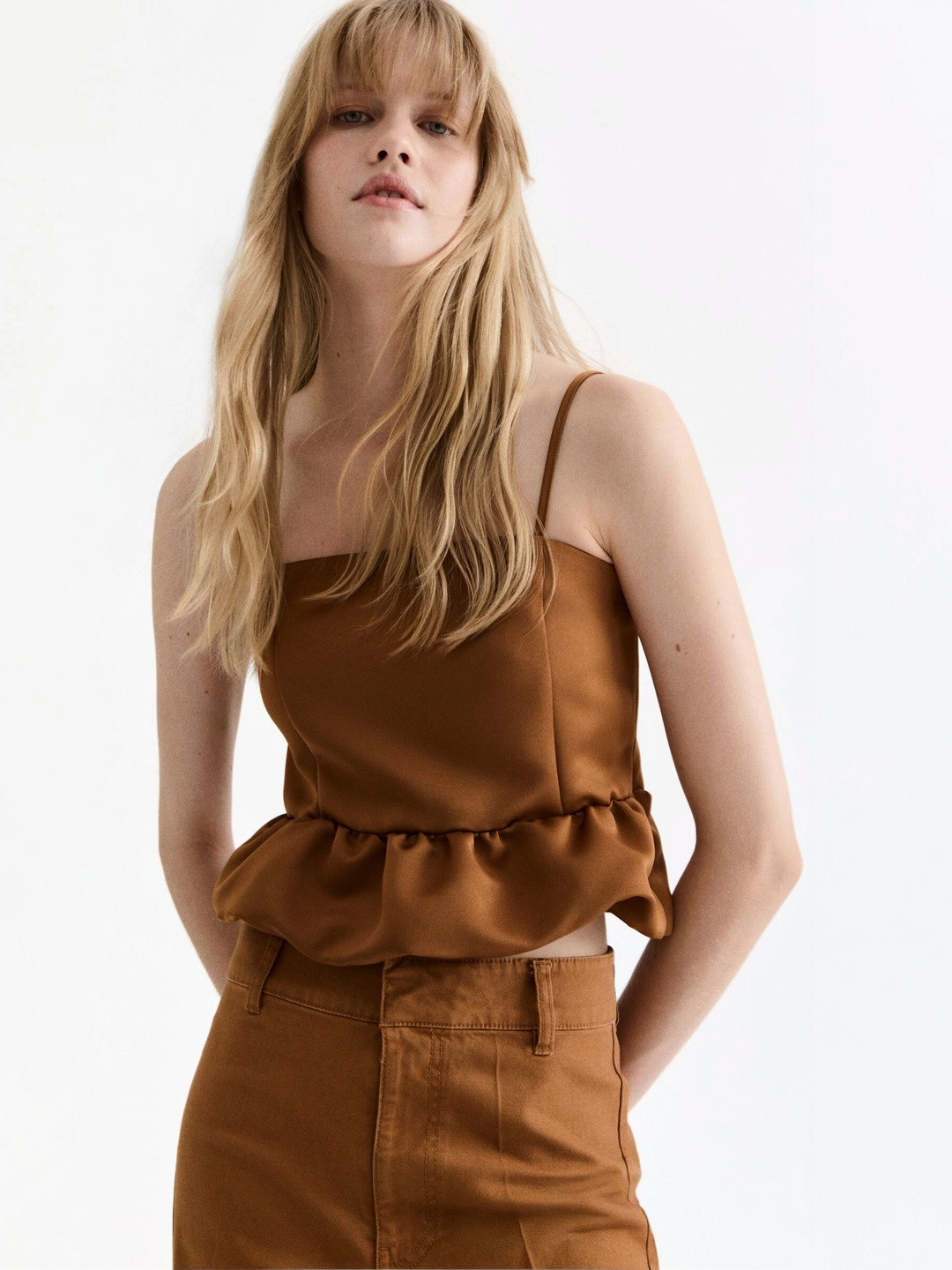 H&M Bubble-Hem Strappy Top