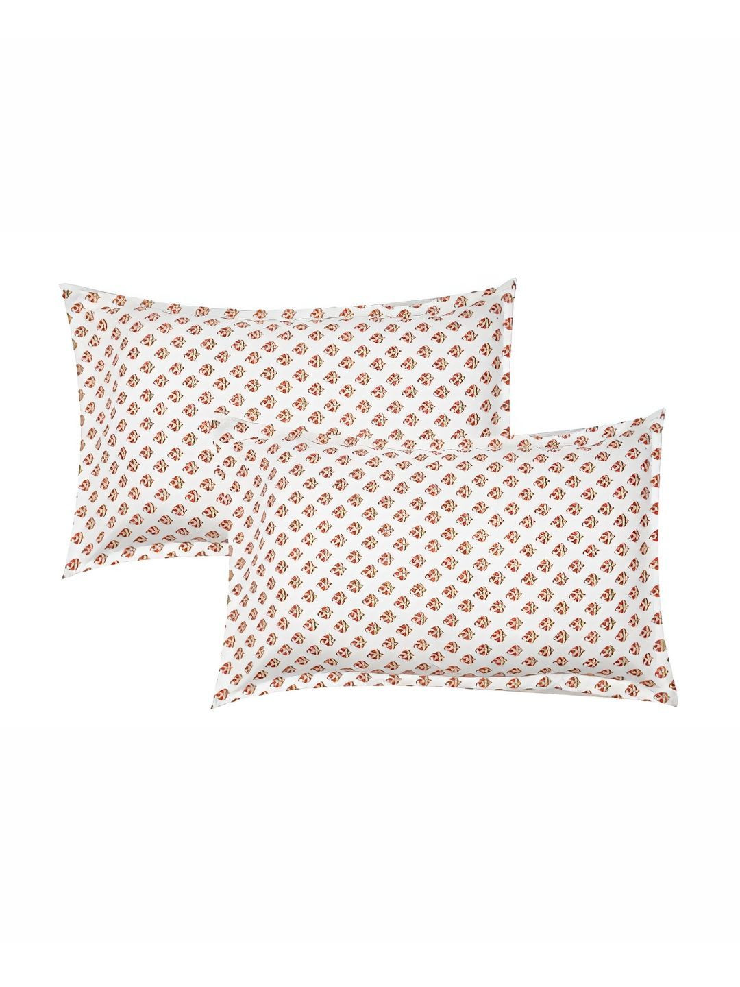 RRC Pink & White 2 Pieces Printed Rectangle Pillow Covers