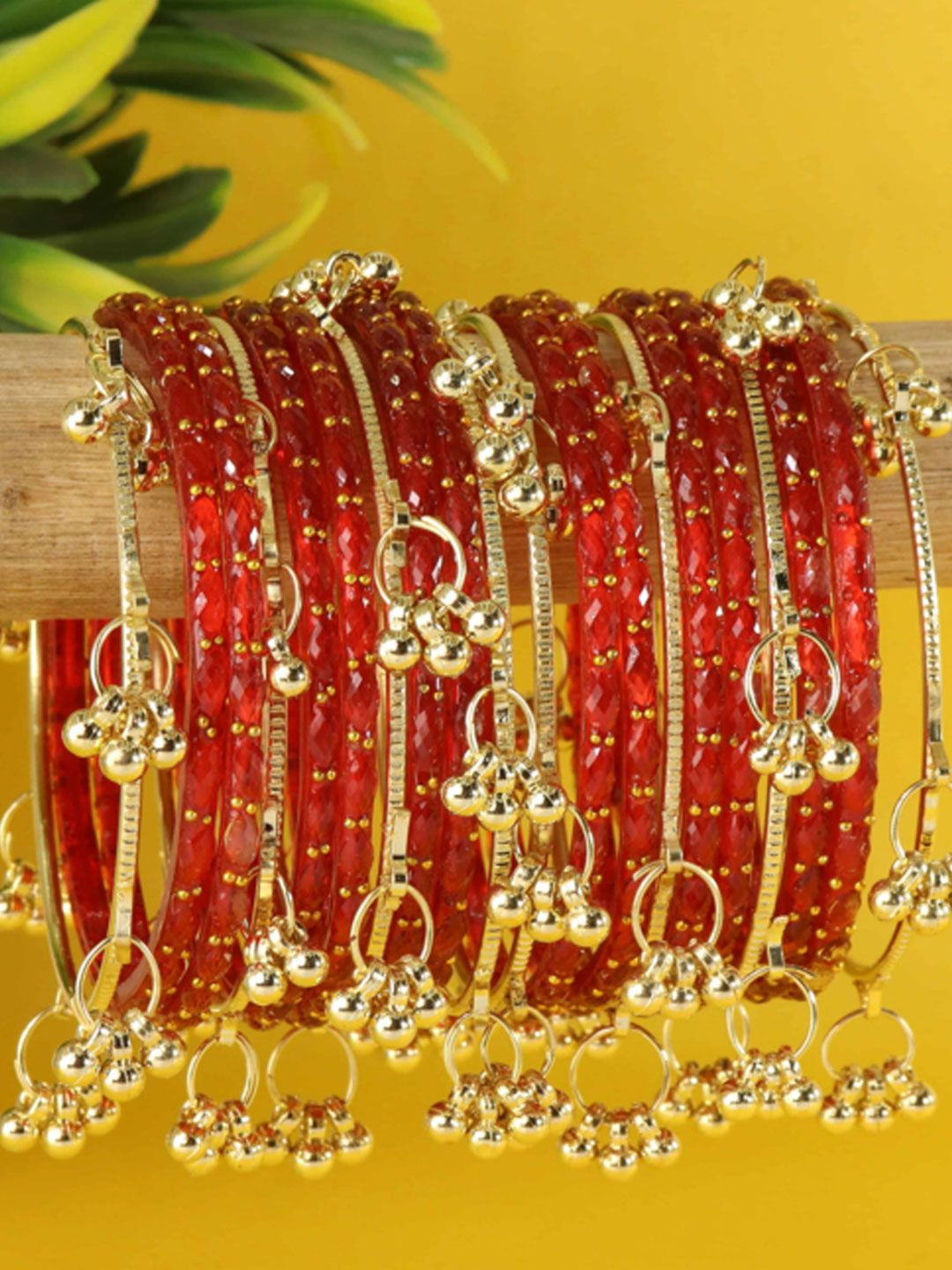 STYOLLO Set Of 20 Viral Kashmiri Ghungroo Raindrop Bangles