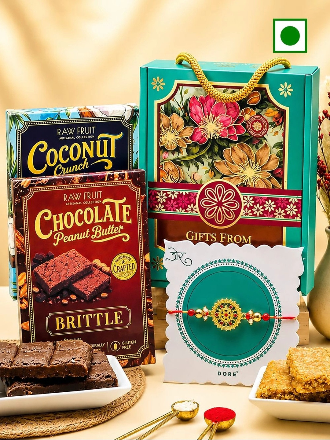 RawFruit Rakhi & Dry Fruits  Gift Set