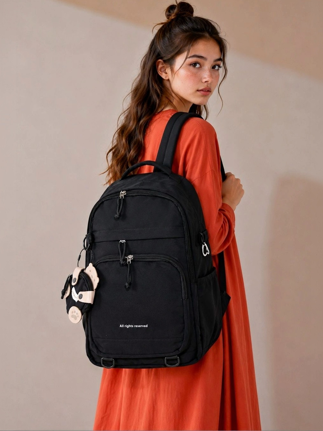 Donicy Women Typography Backpack