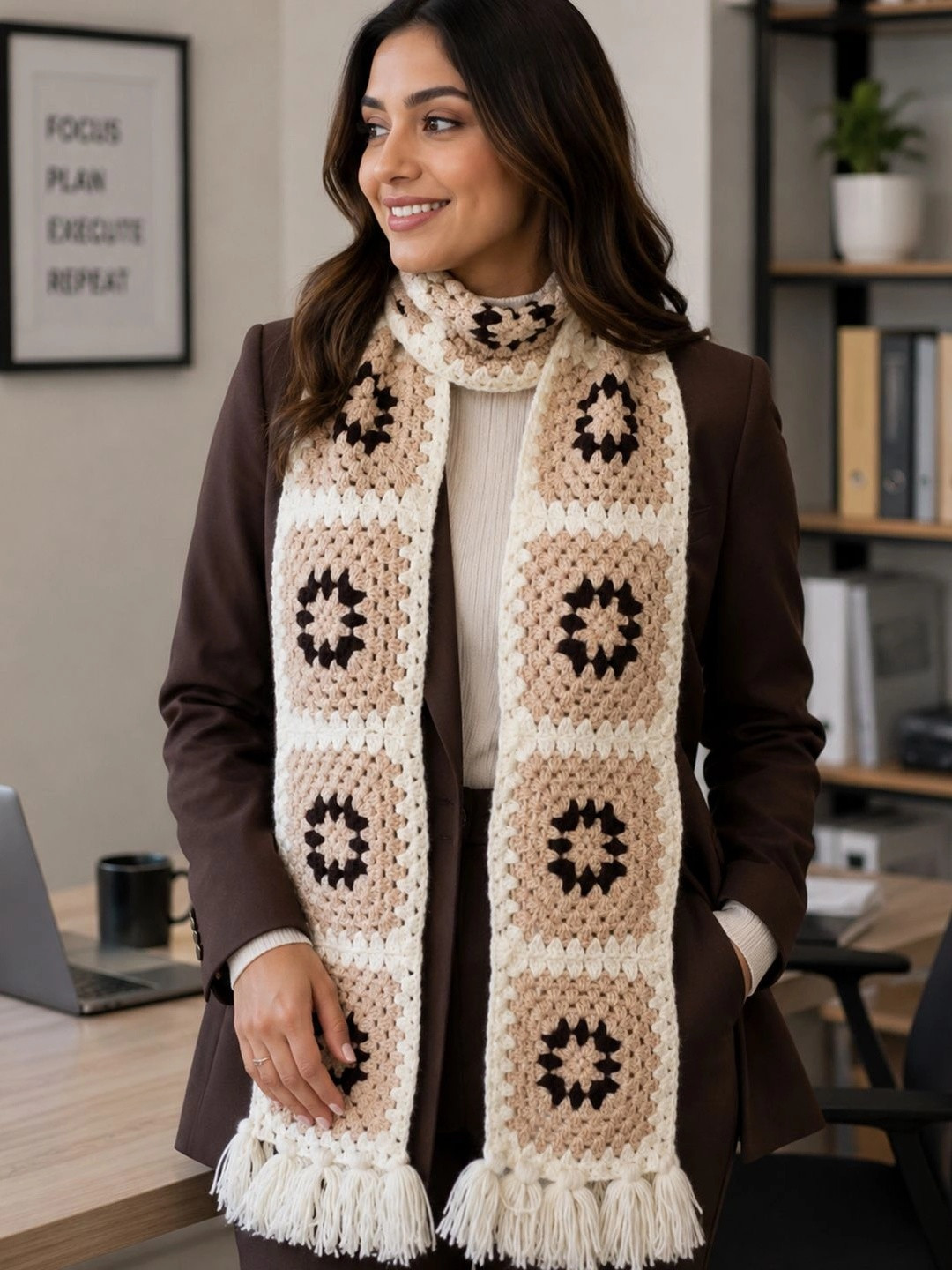 Velvery Women Patterned Acrylic Mufflers