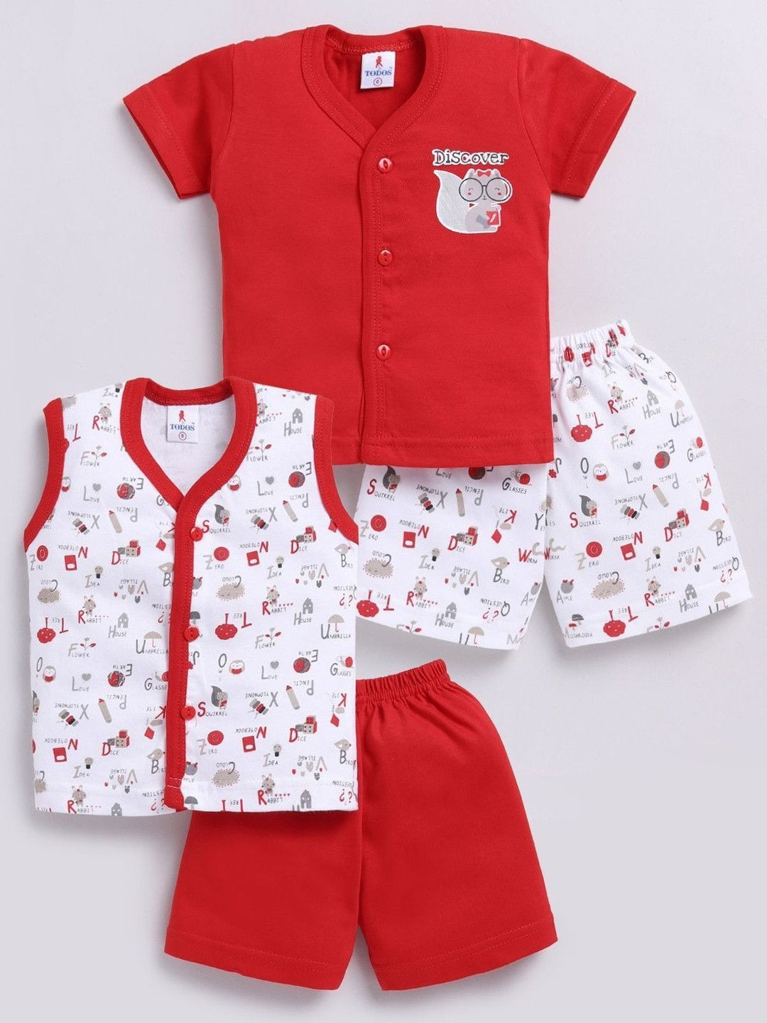 TODOS Boys Printed T-shirt with Shorts
