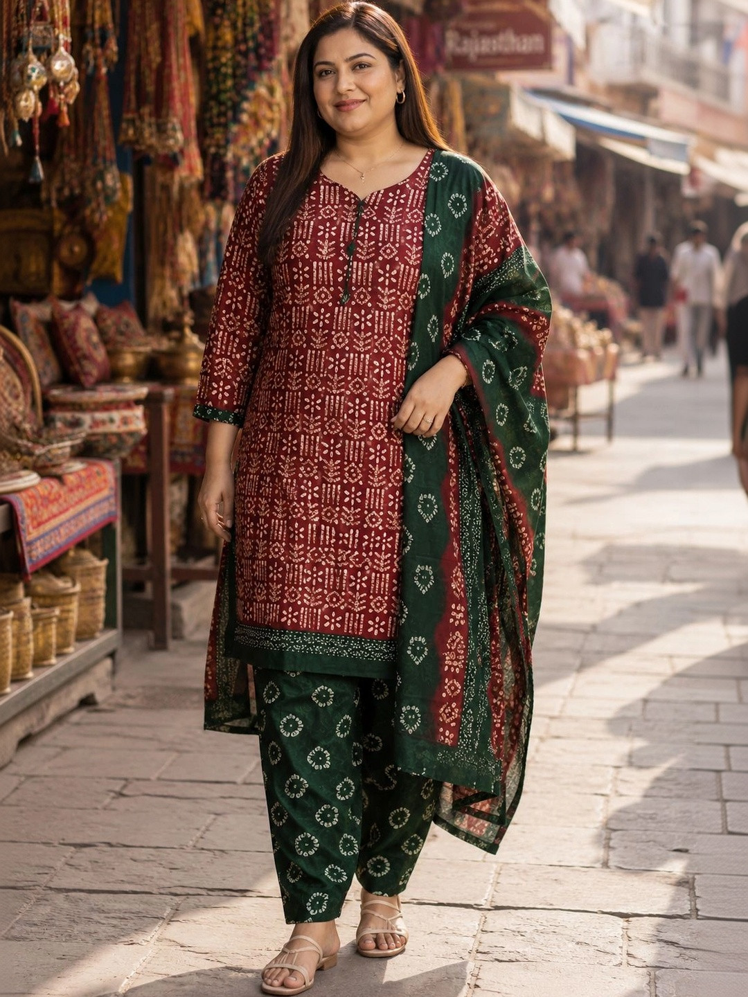 Roly Poly Women Ethnic Motifs Printed Regular Kurta with Patiala & With Dupatta