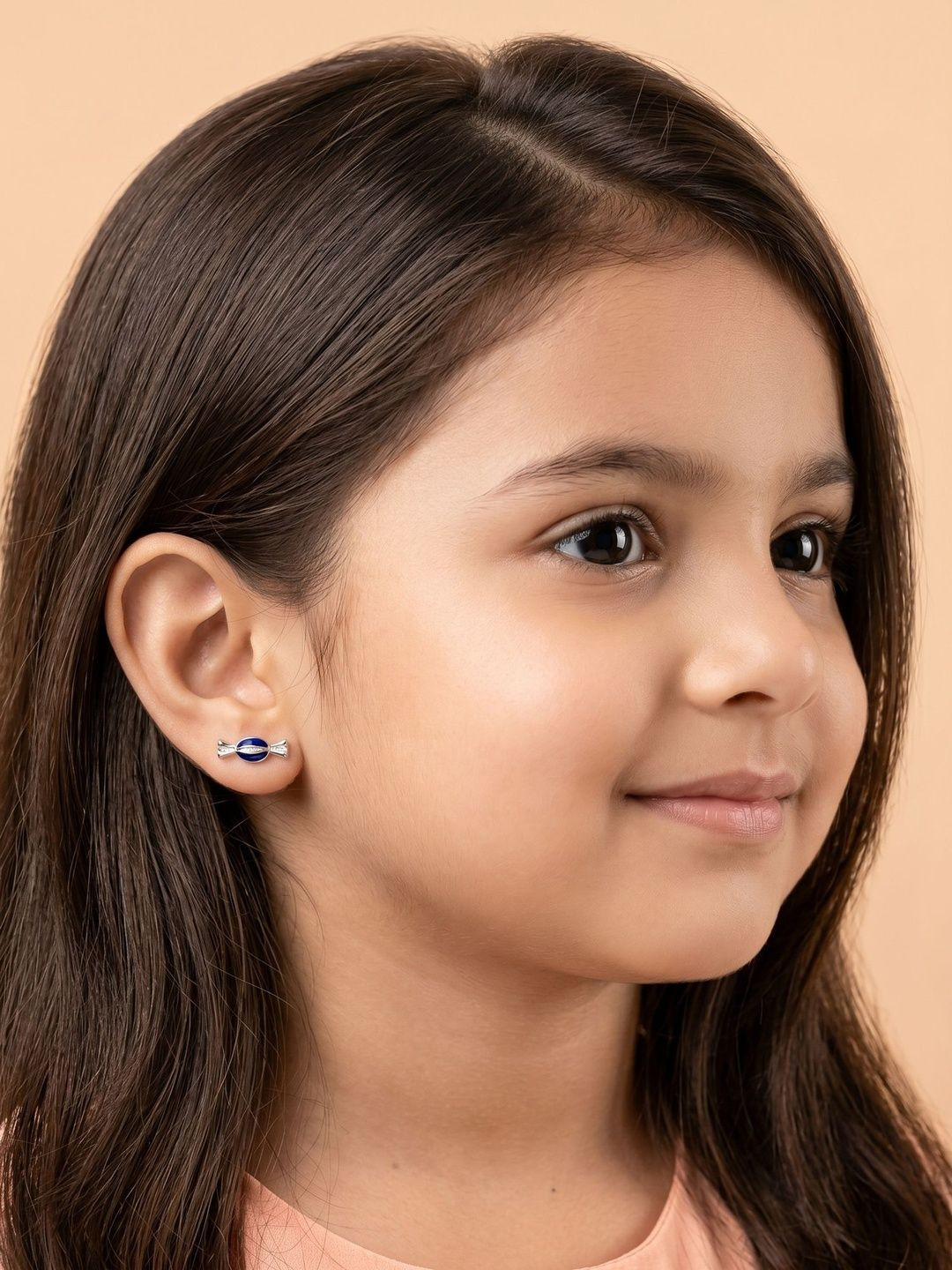 925 SILLER 925 Sterling Silver Rhodium-Plated Quirky Shaped Studs