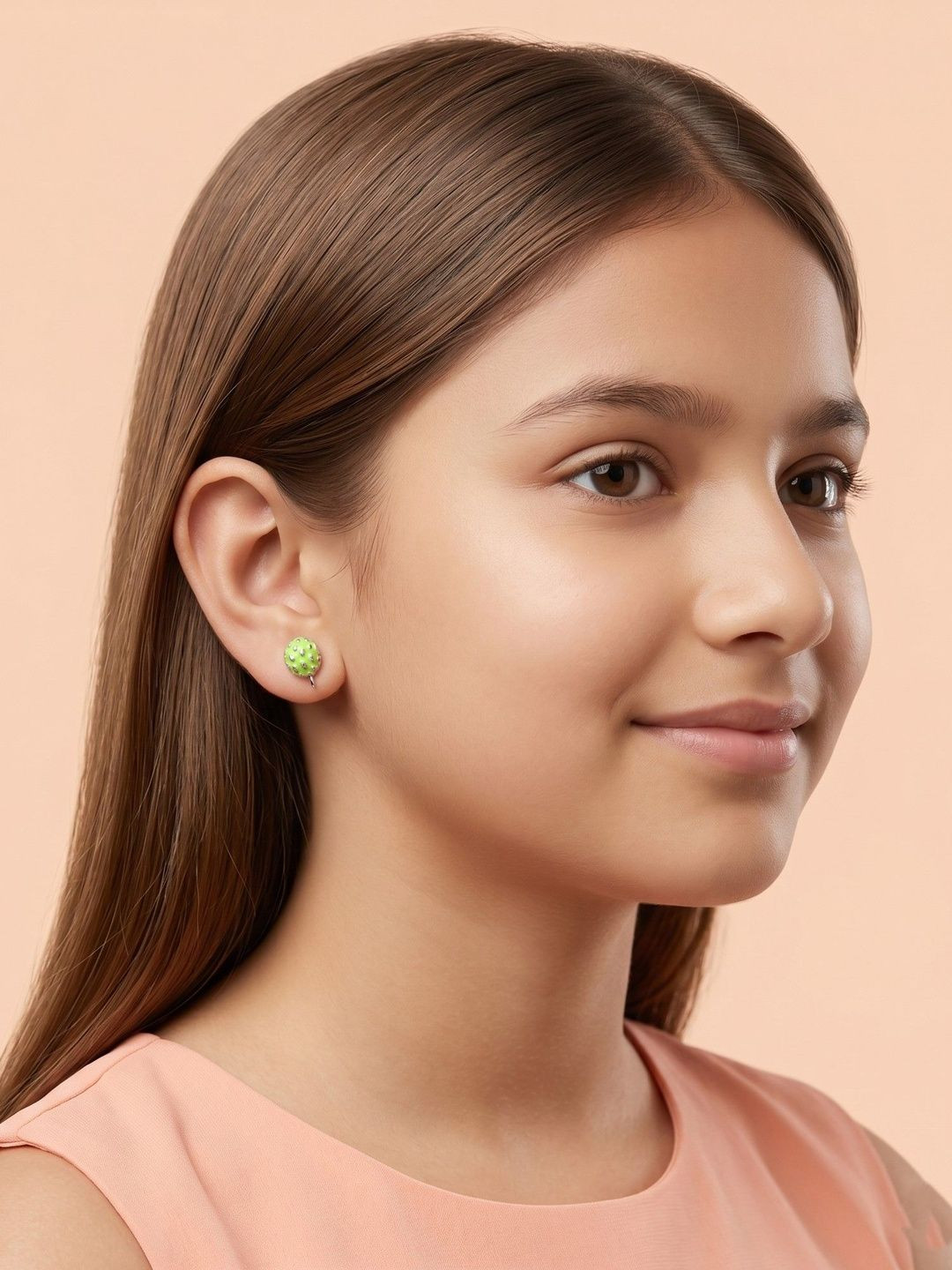 925 SILLER 925 Sterling Silver Rhodium-Plated Circular Shaped Studs
