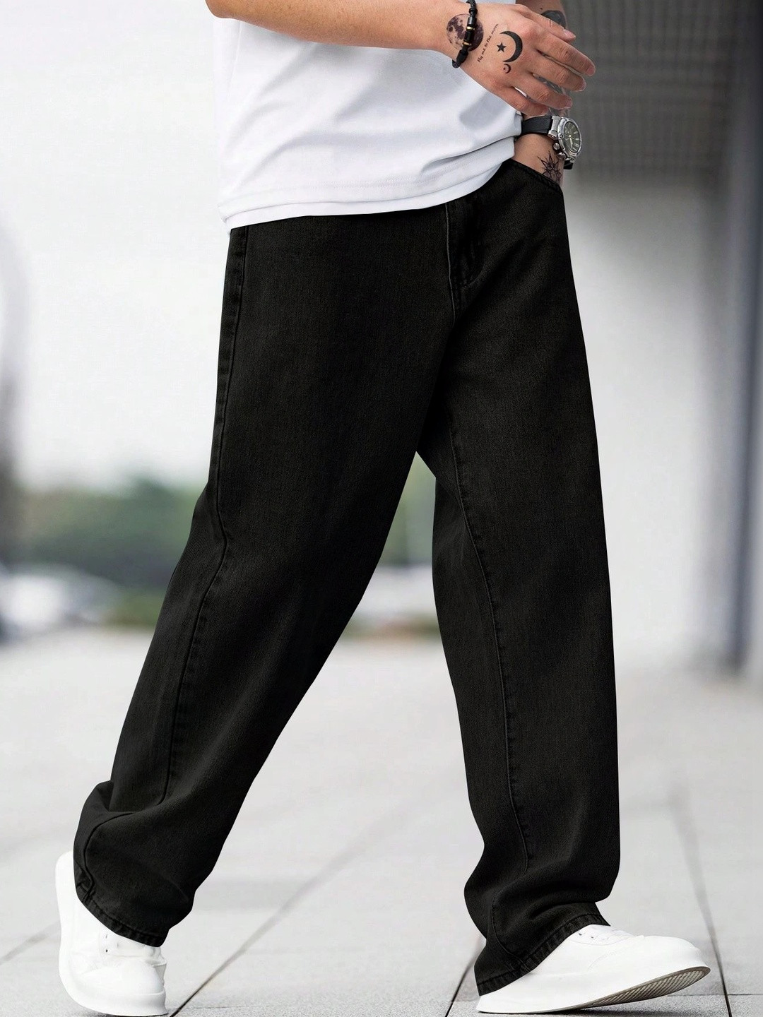Classic Torch Men Loose Relaxed Fit Mid-Rise Jeans