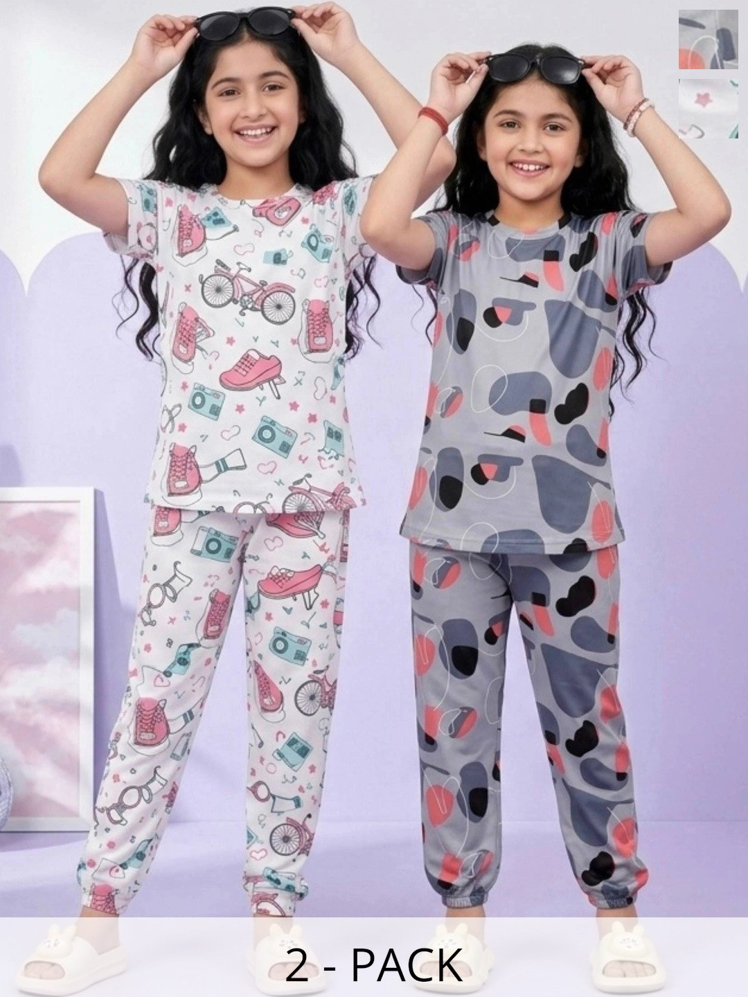BAESD Girls Printed Maxi Nightdress