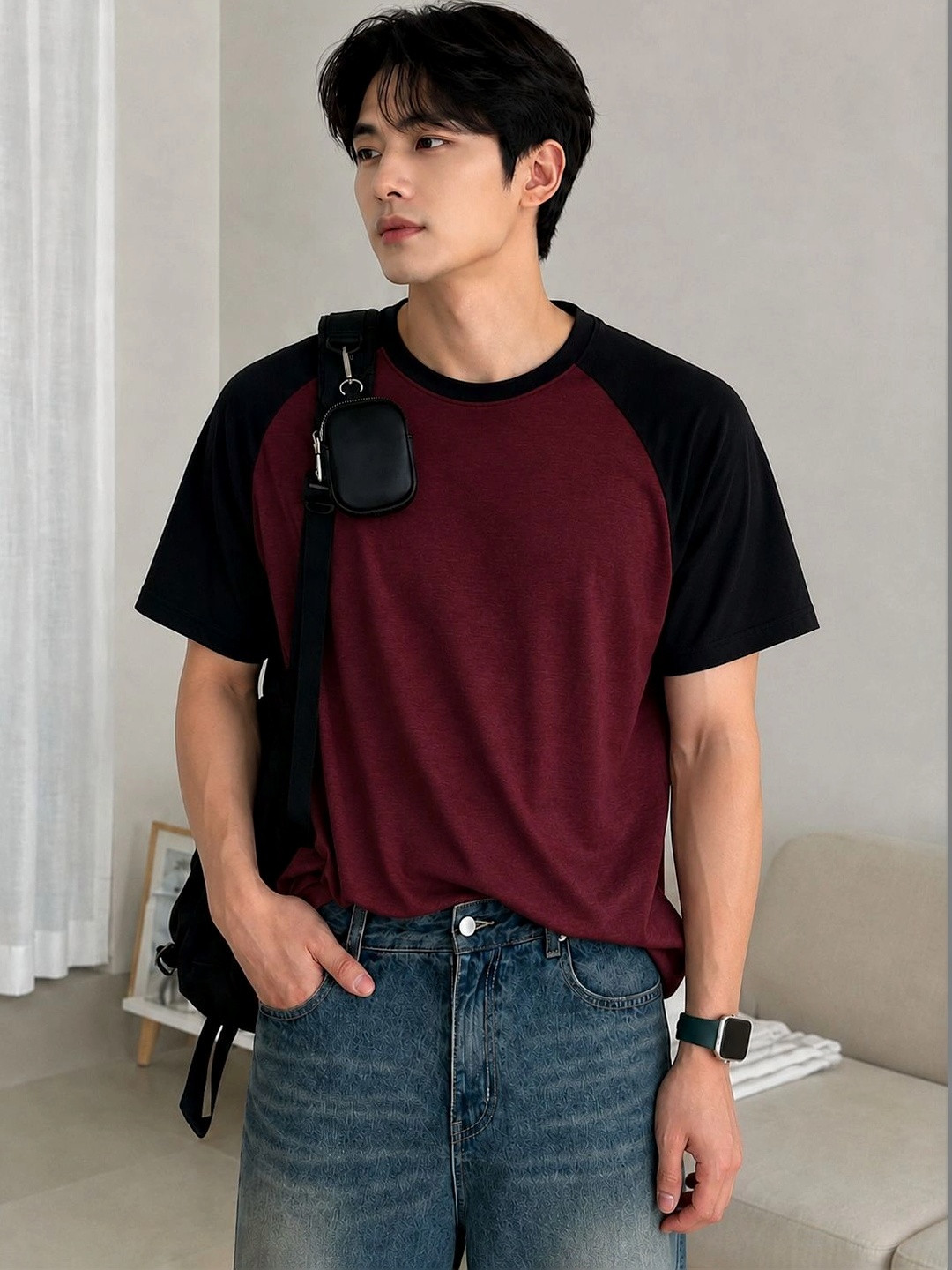 WRODSS Men Colourblocked T-shirt