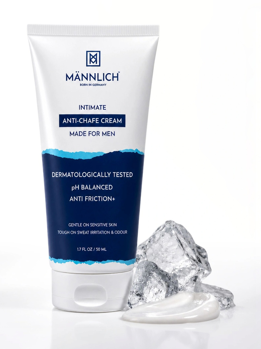 Mannlich Men Intimate Anti-Rash Anti-Chafing Cream For Lightening Dark Patches - 50ml