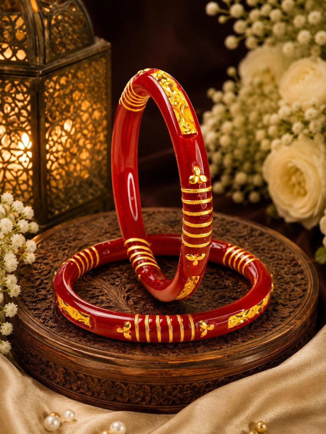JILL FASHION Set of 2 Gold-Plated Bangles