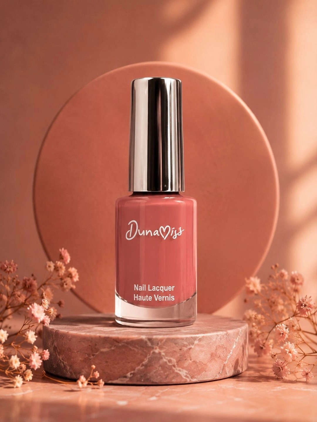 Dunamiss Cosmetics Long Lasting Vitamin E Nail Lacquer Rust Rose Glossy Finish 6 ml