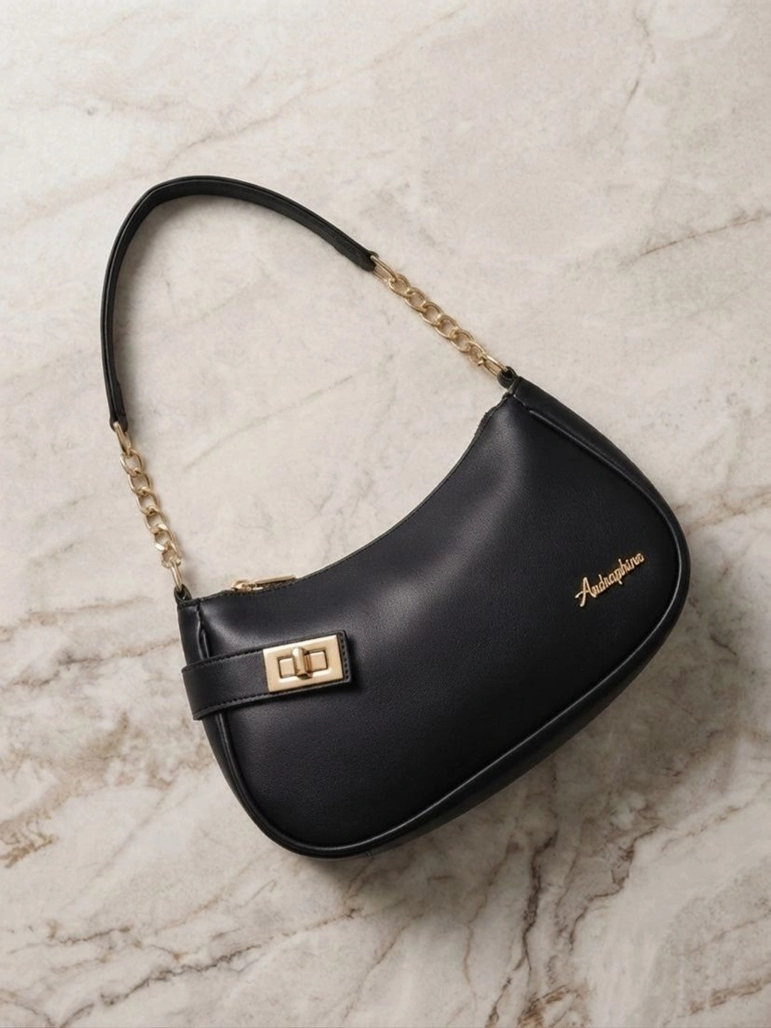 AshcrafZee Textured PU Shoulder Bag
