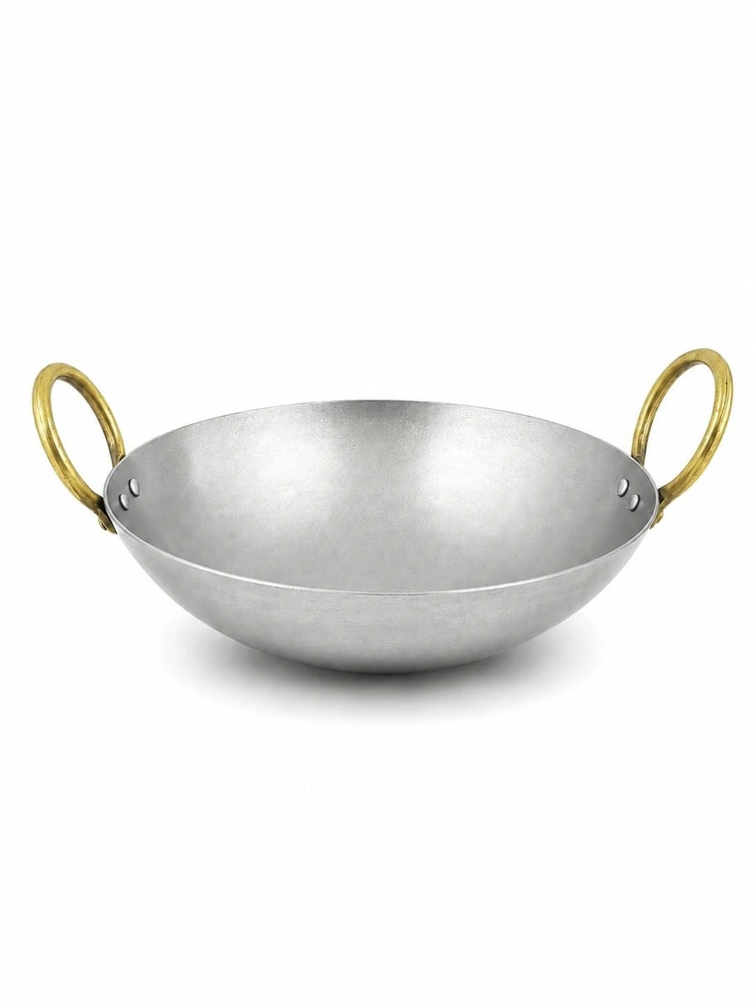 Nyra Kitchenware Silver-Toned Iron Dishwasher Safe Serving Kadhai 700ml
