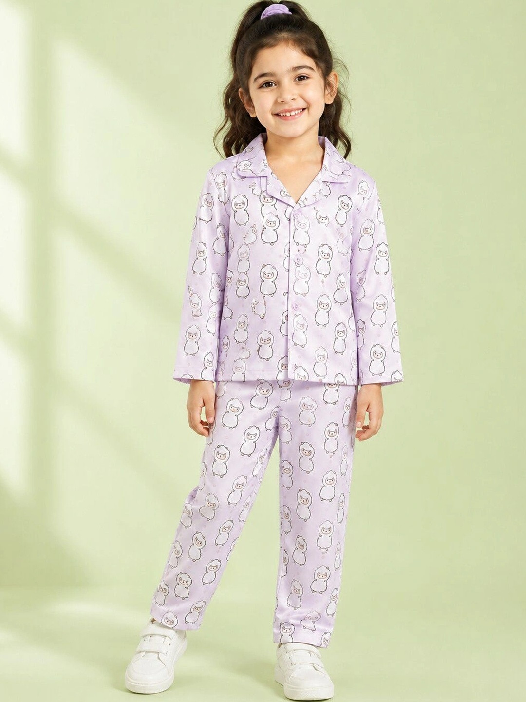 THE WEAVERS SHOP BY RAAVI Girls Printed Night suit