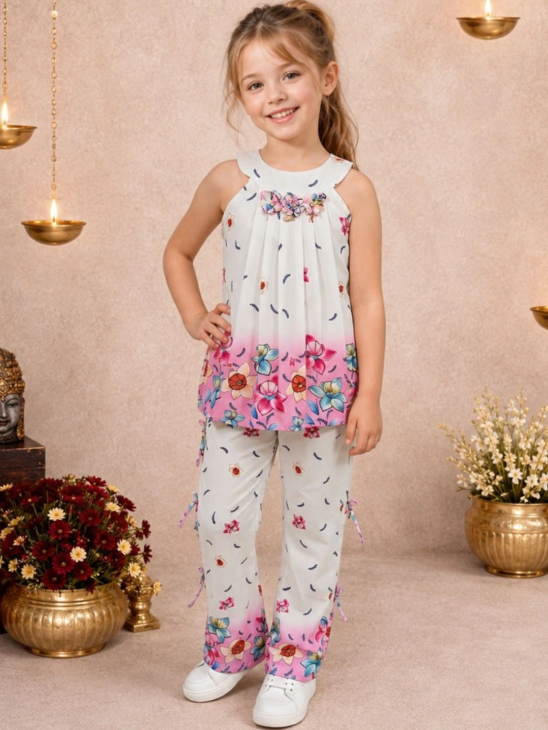 Ishti Floral Print Sleeveless Dress