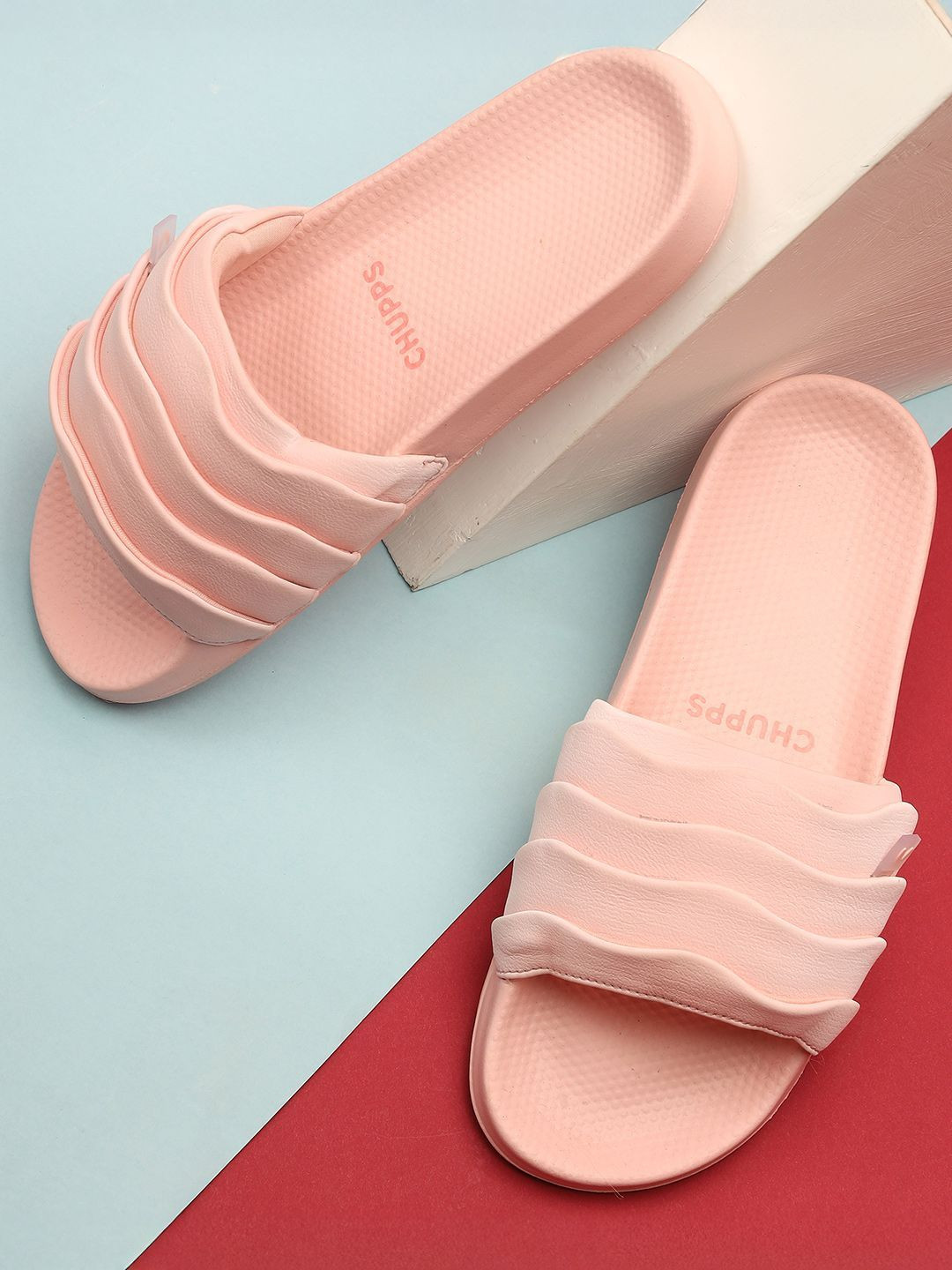 CHUPPS Women Pink Rose Orthopedic Sliders