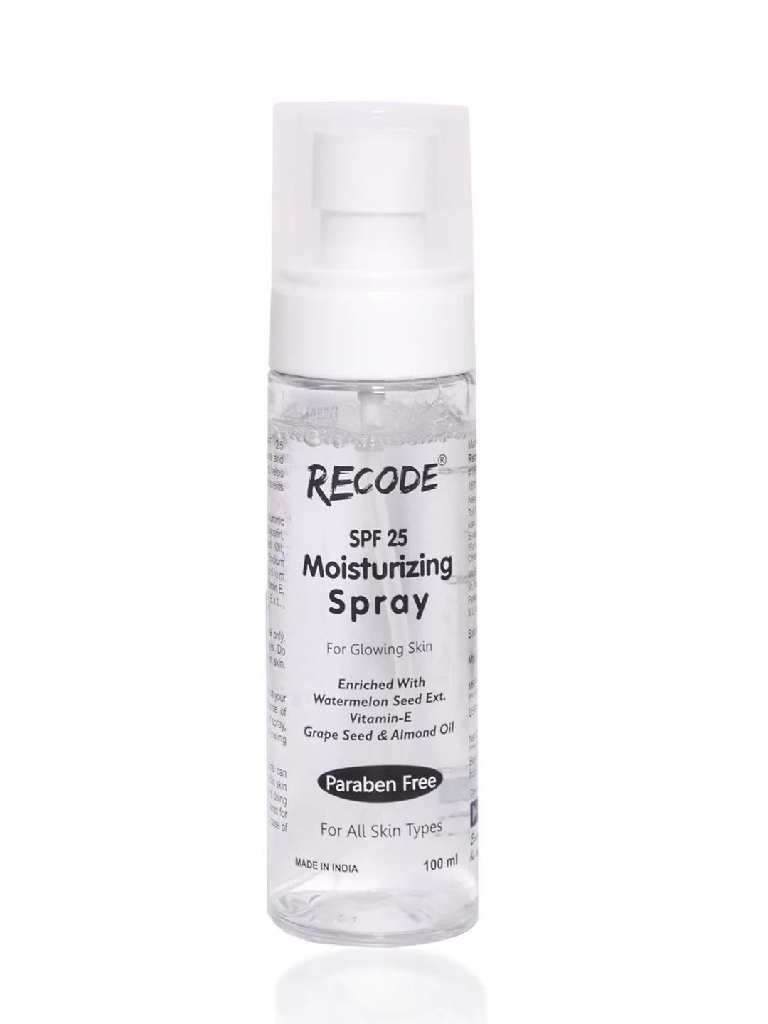 Recode Paraben-Free SPF25 Moisturizing Spray with Watermelon & Grape Seed - 100 ml