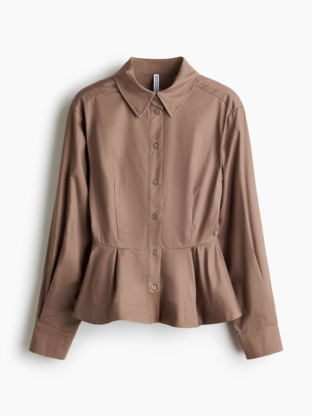 H&M Poplin Peplum Shirt
