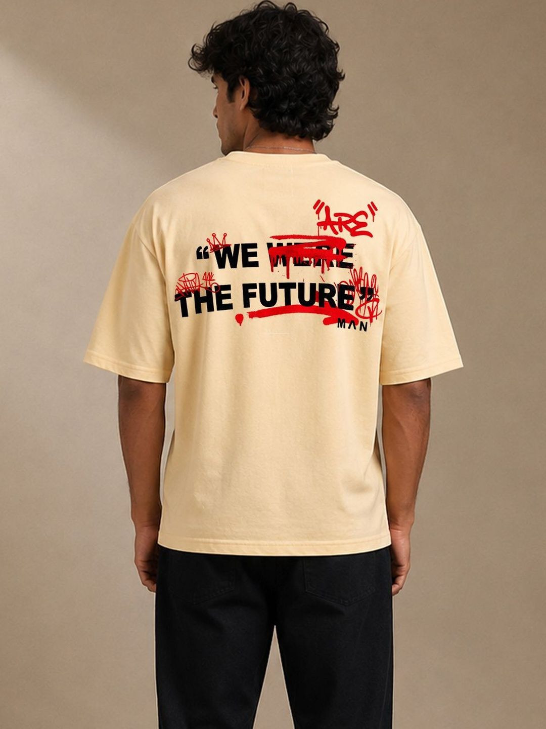 BEOVER Men Typography Printed T-shirt