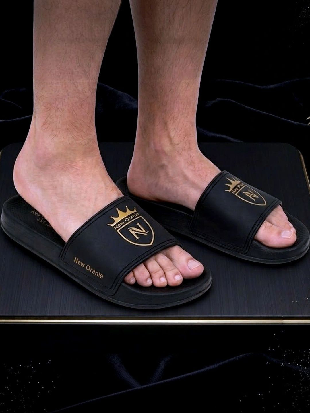 NEW ORANIE Men Printed Sliders