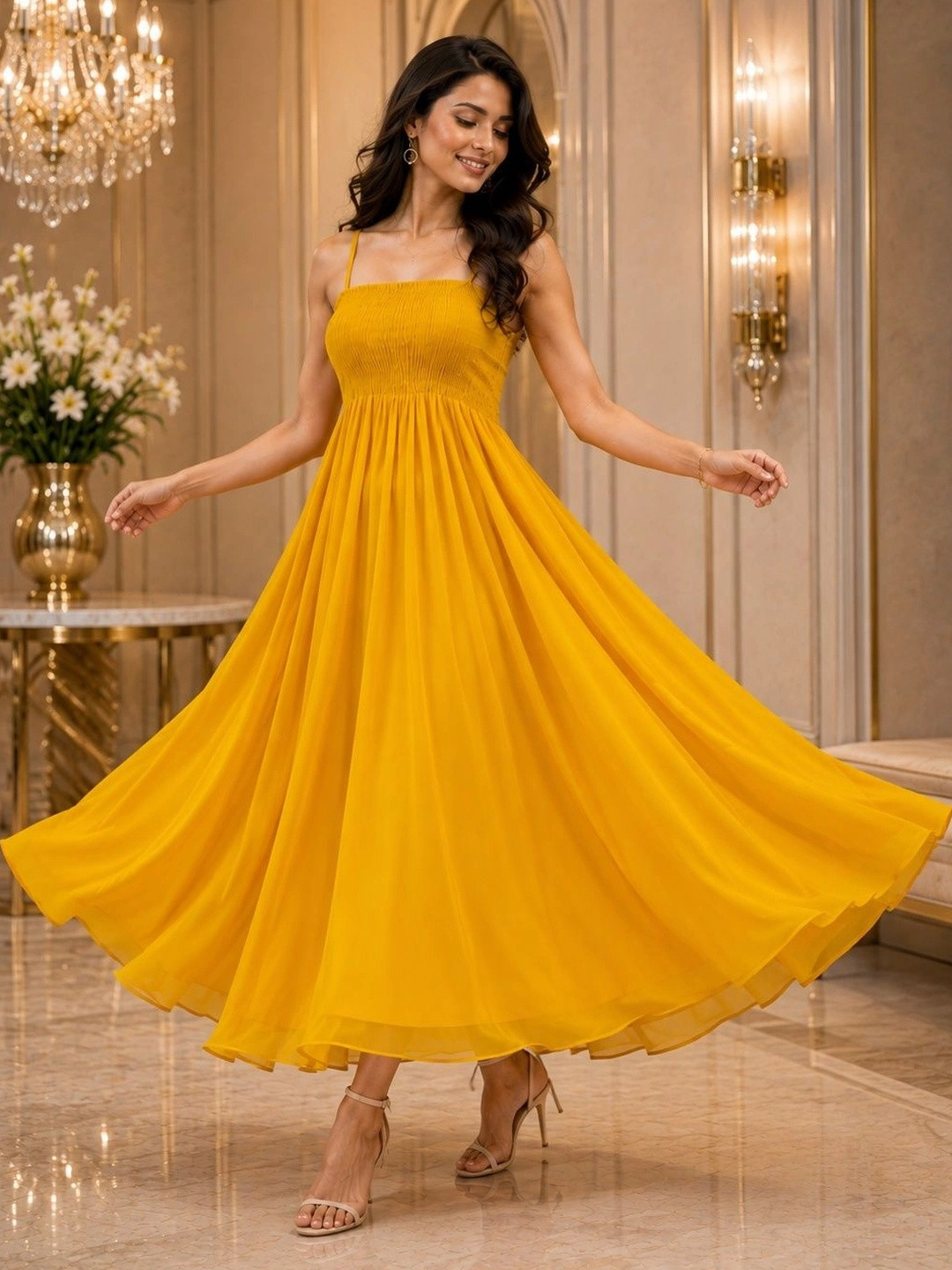 MEWEAR Fit & Flare Midi Dress