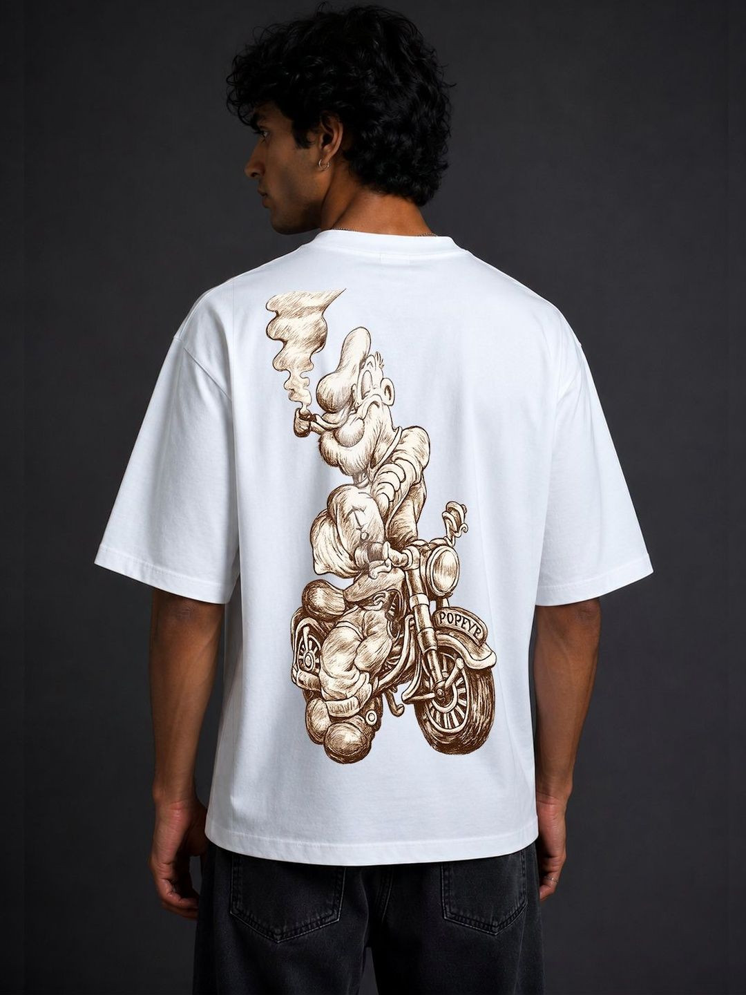 BEOVER Men Popeye Printed T-shirt