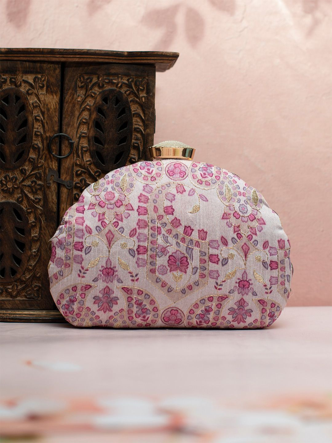 ARTKLIM Floral Printed Box Clutch