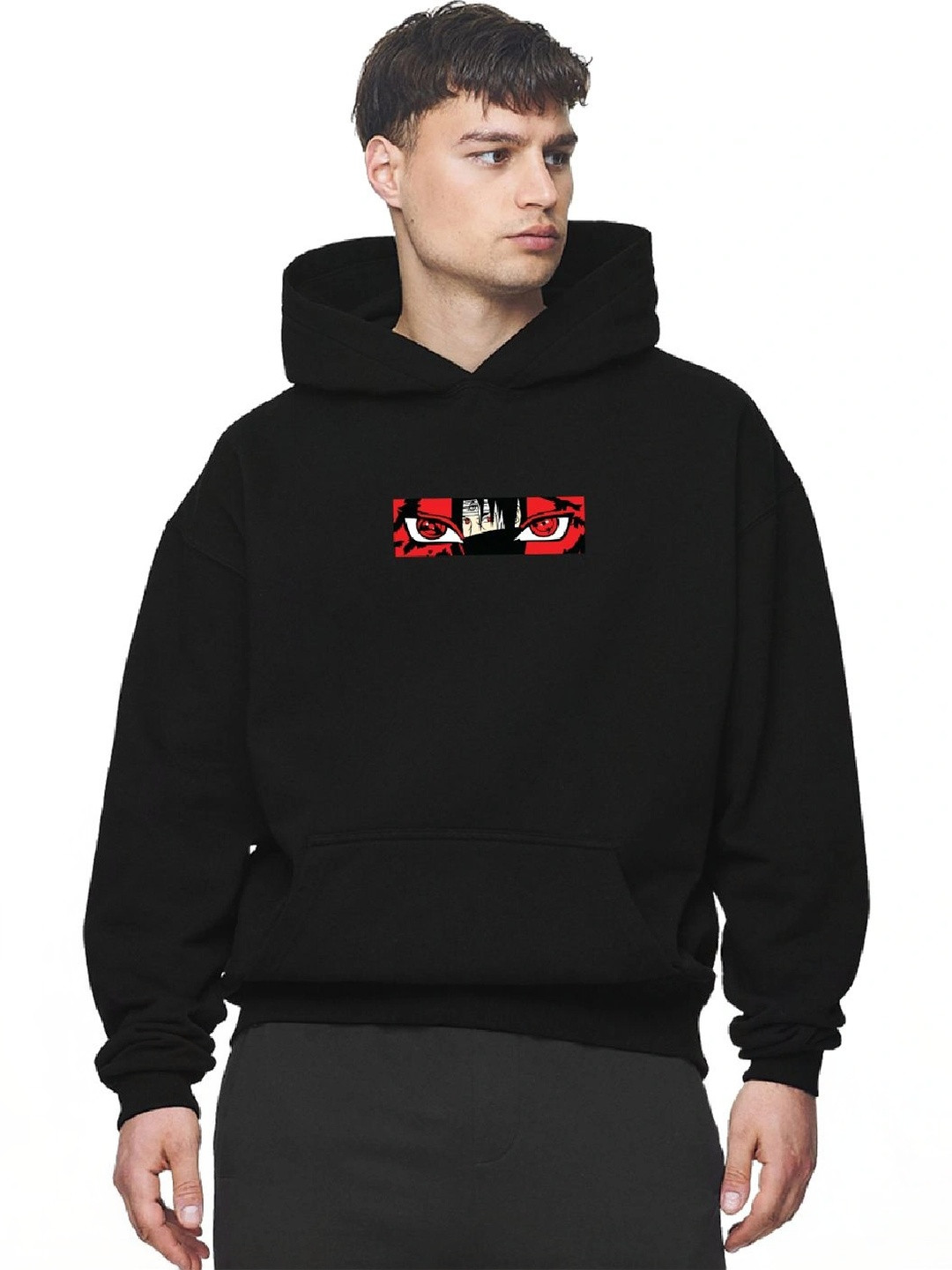 Dressing Hub Men Printed Hooded Sweatshirt - Image 1