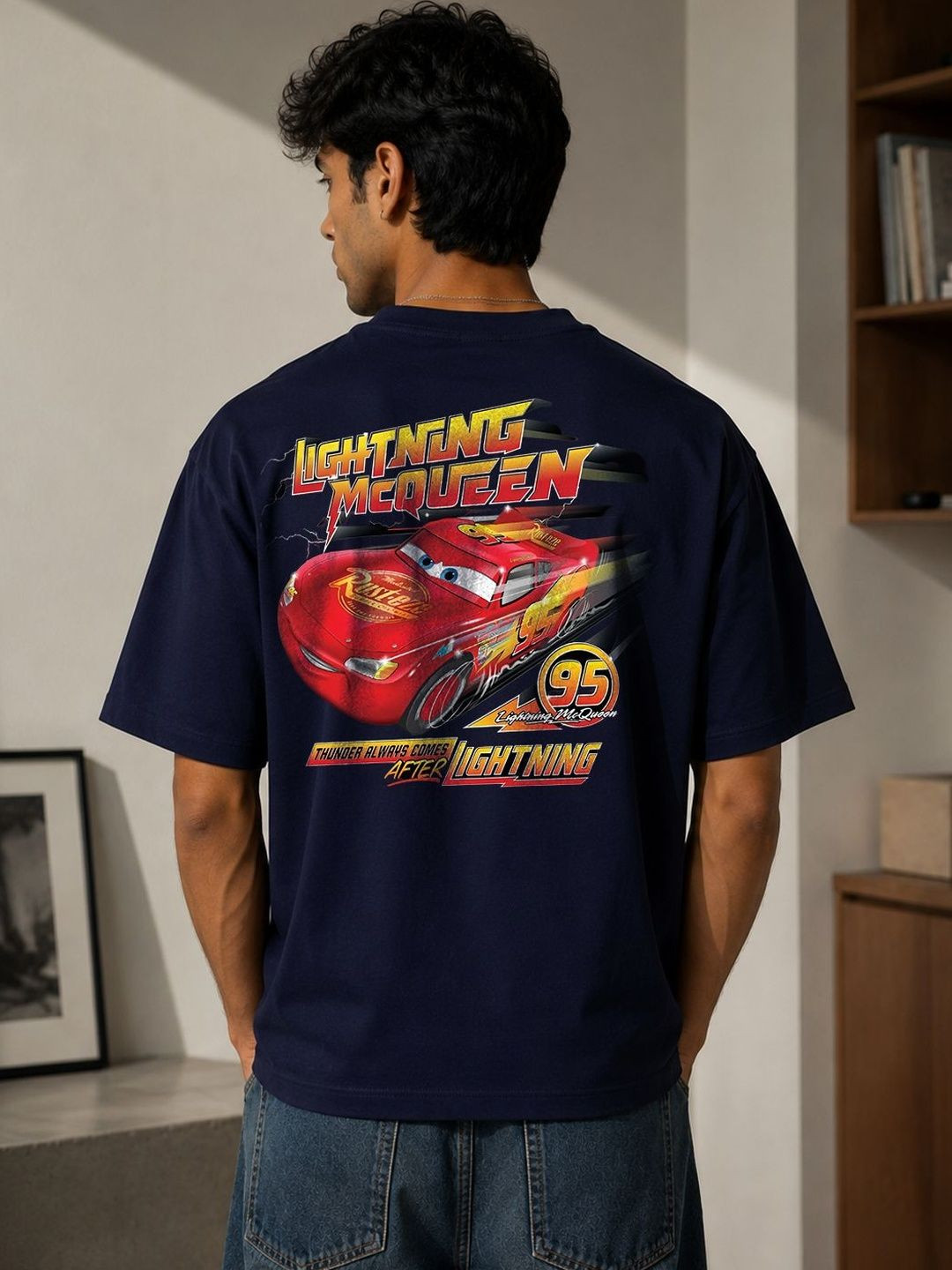 BEOVER Men Cars Printed T-shirt