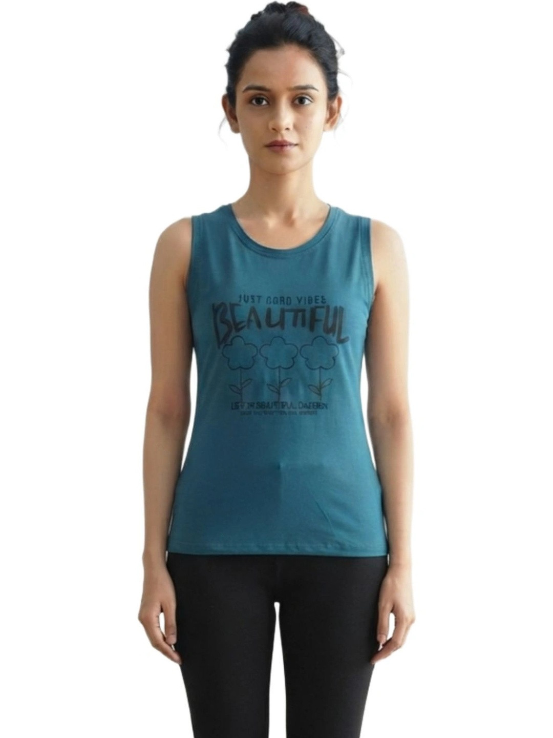 Luxora Printed Cotton Round Neck Lounge Tshirts