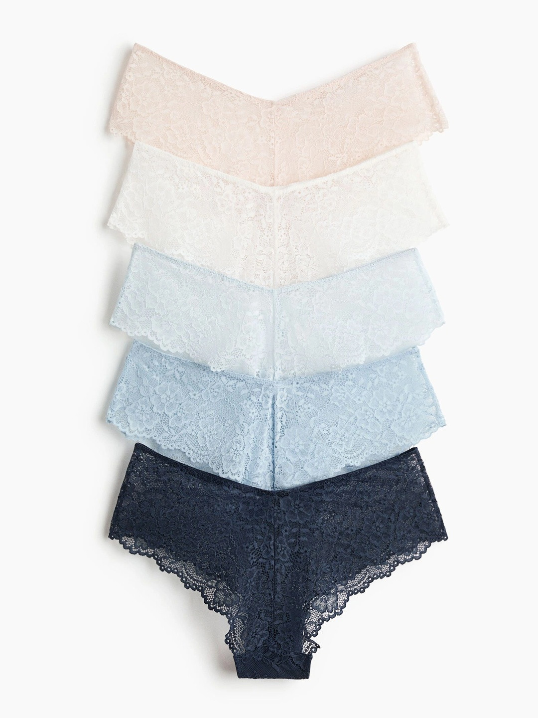 5-pack lace hipster briefs