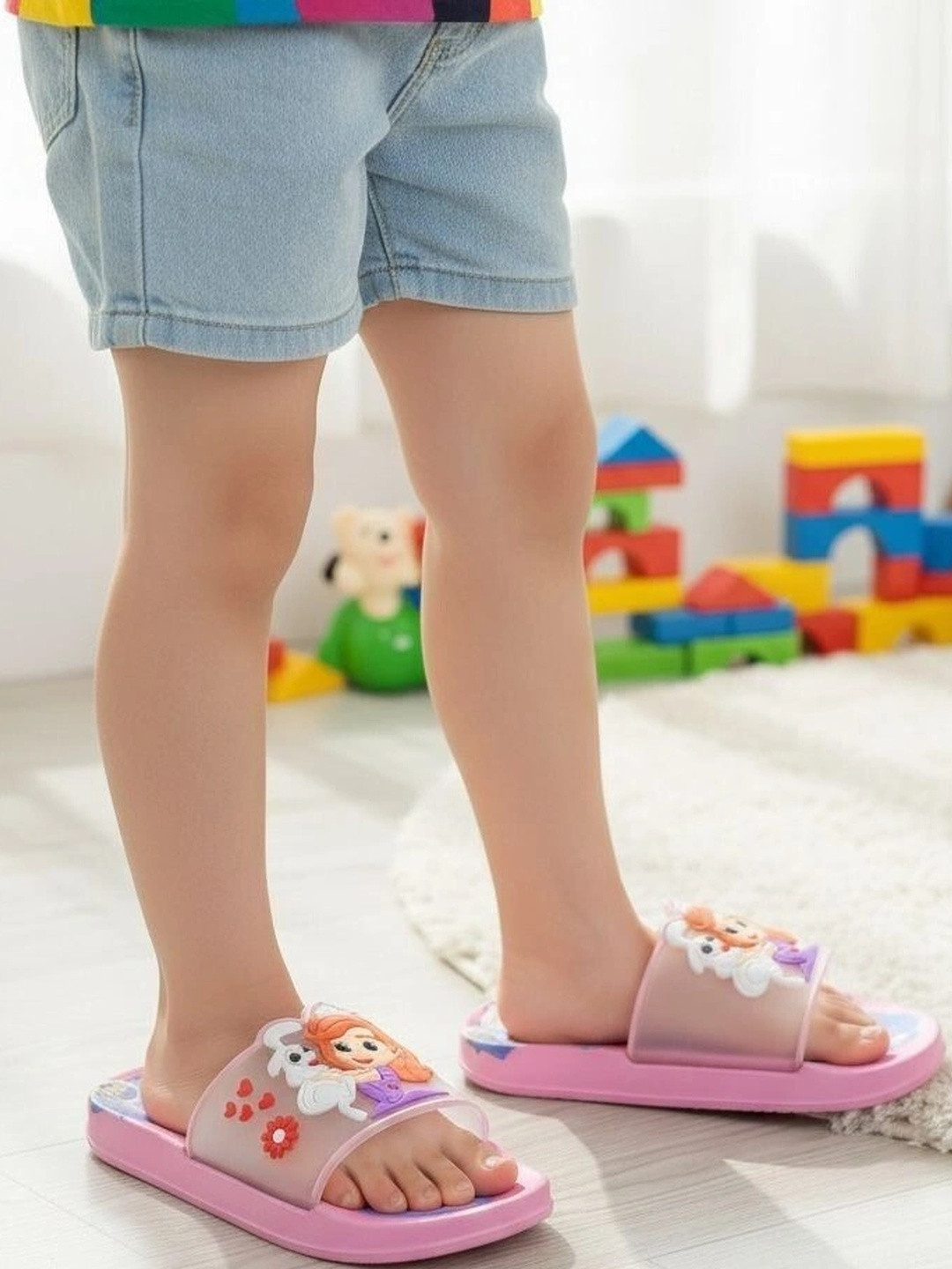 BAESD Girls Embellished Sliders