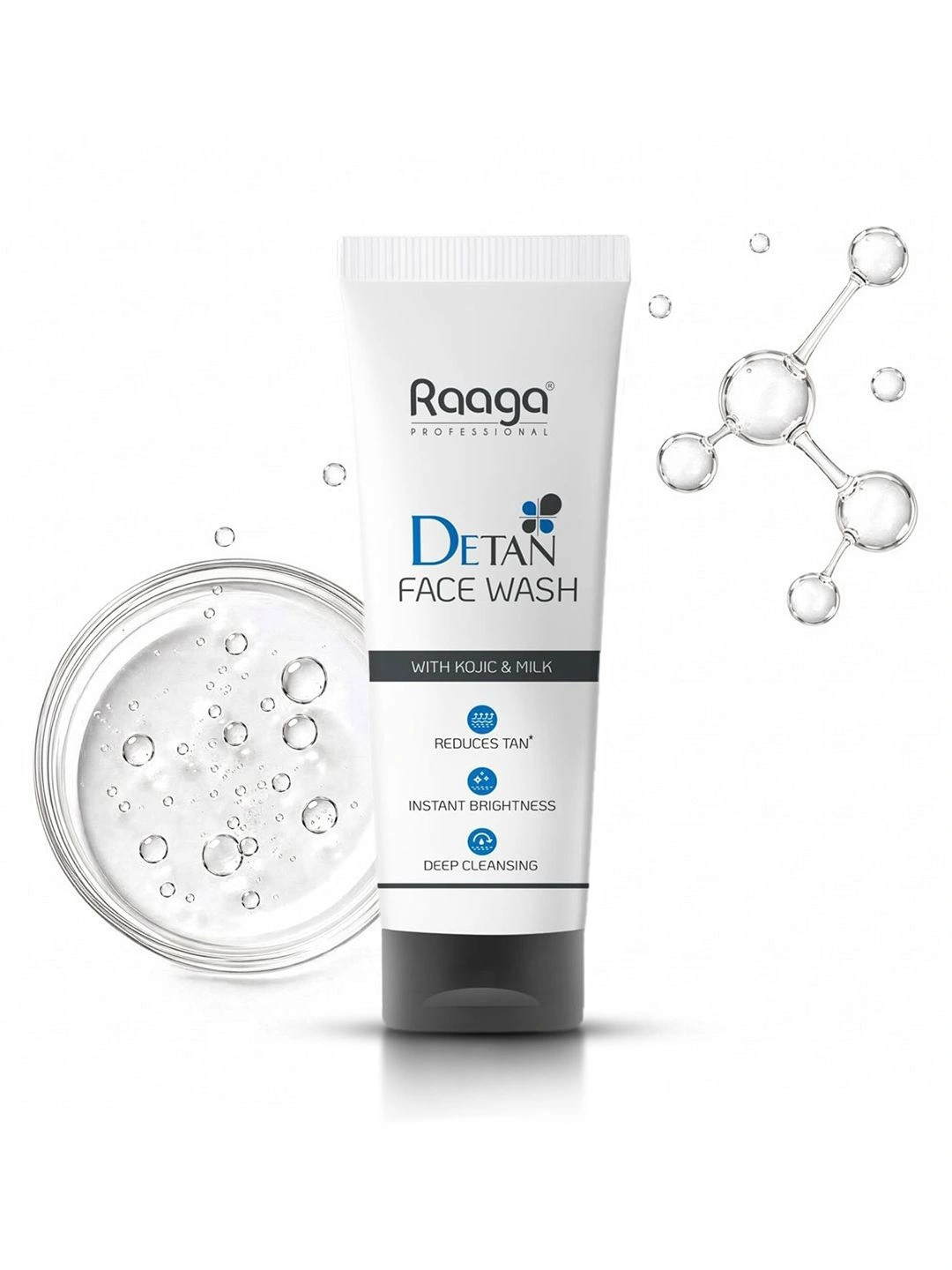 Raaga PROFESSIONAL De-Tan Face Wash With Kojic Acid & Milk - 100 ml