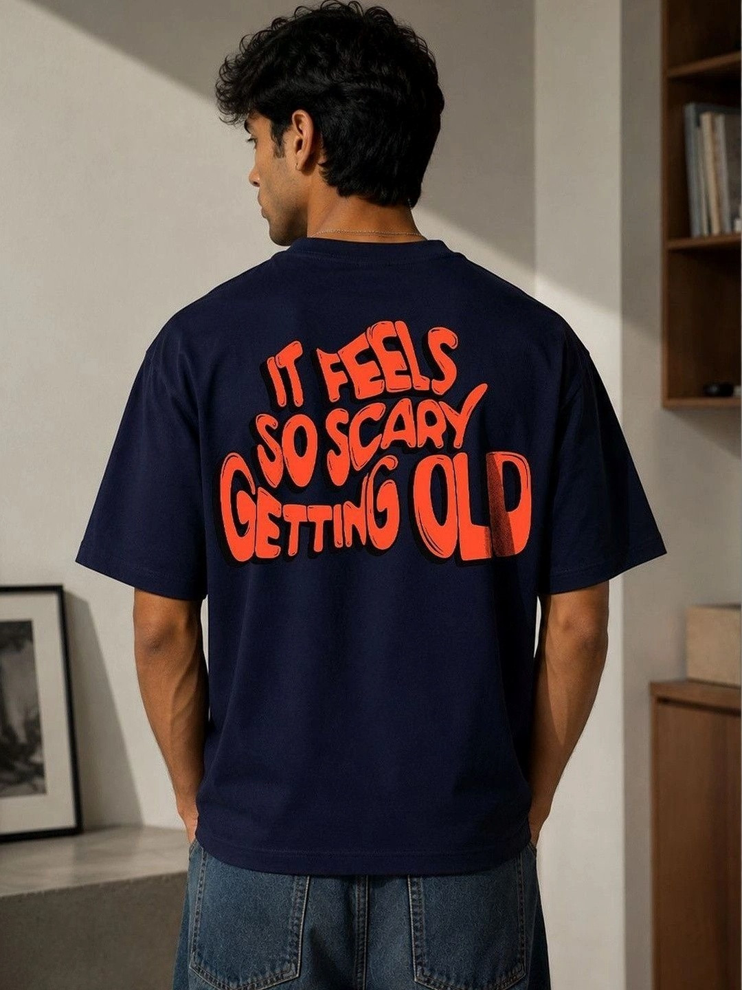 BEOVER Men Typography Printed T-shirt