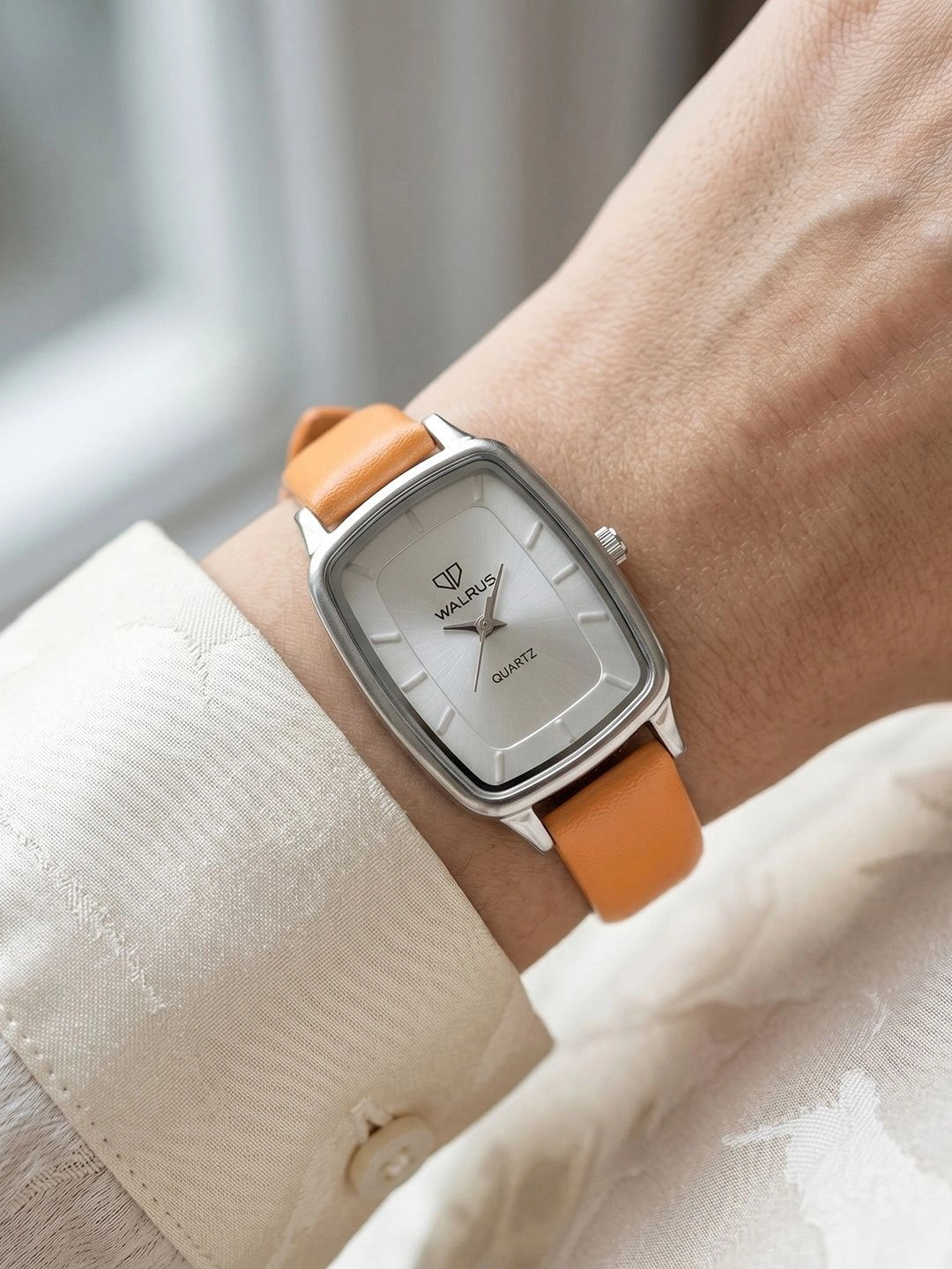Walrus Women Rectangle Dial & Orange Straps Analogue Watch WWTW-SUMMER-II-071107_D