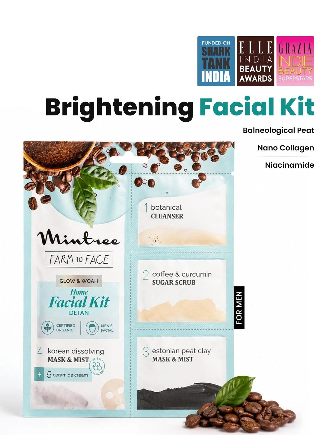 Mintree Farm To Face 5 Step DIY Glow & Woah Home Facial Kit - 45g