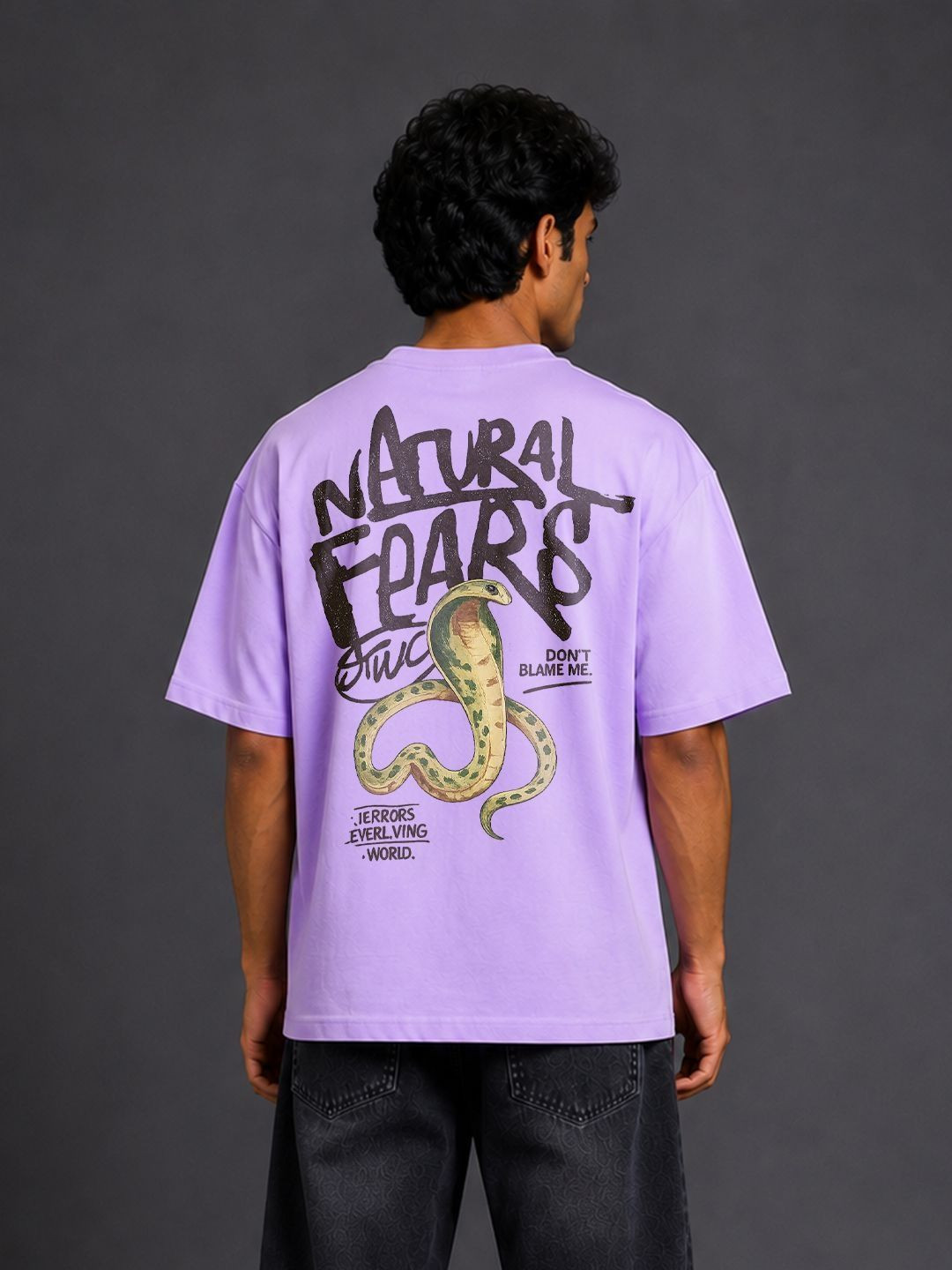 BEOVER Men Oversized Graphic T-shirt