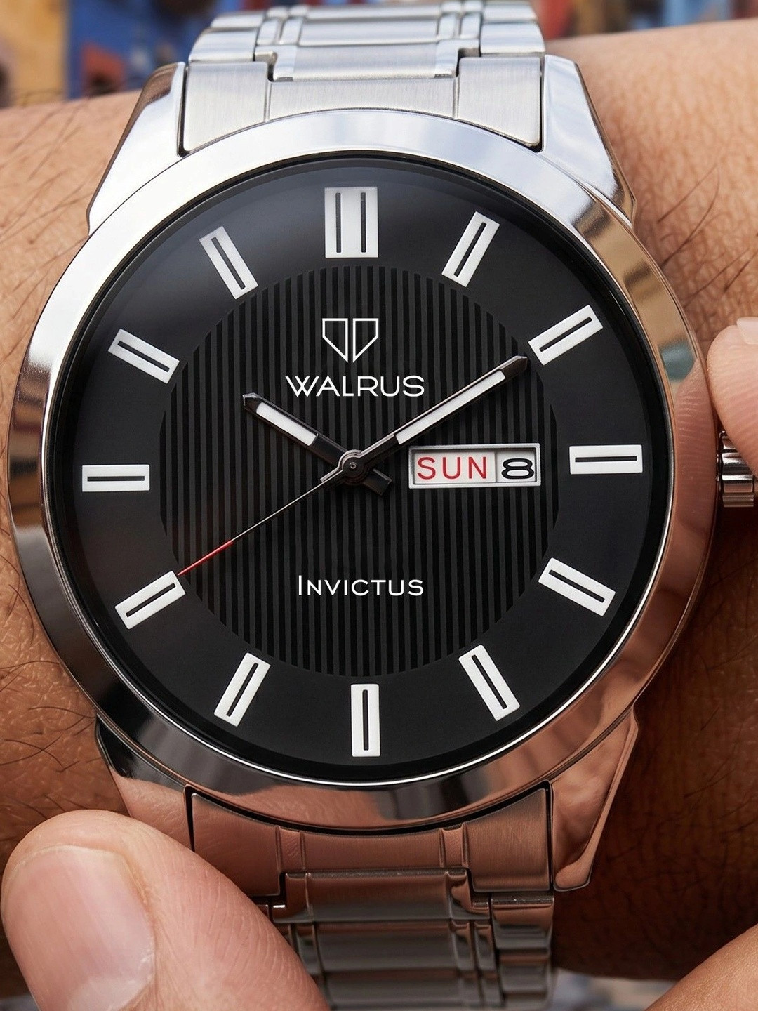 Walrus Men Textured Dial & Stainless Steel Bracelet Analogue Watch WWTM-INVC-III-020707_D