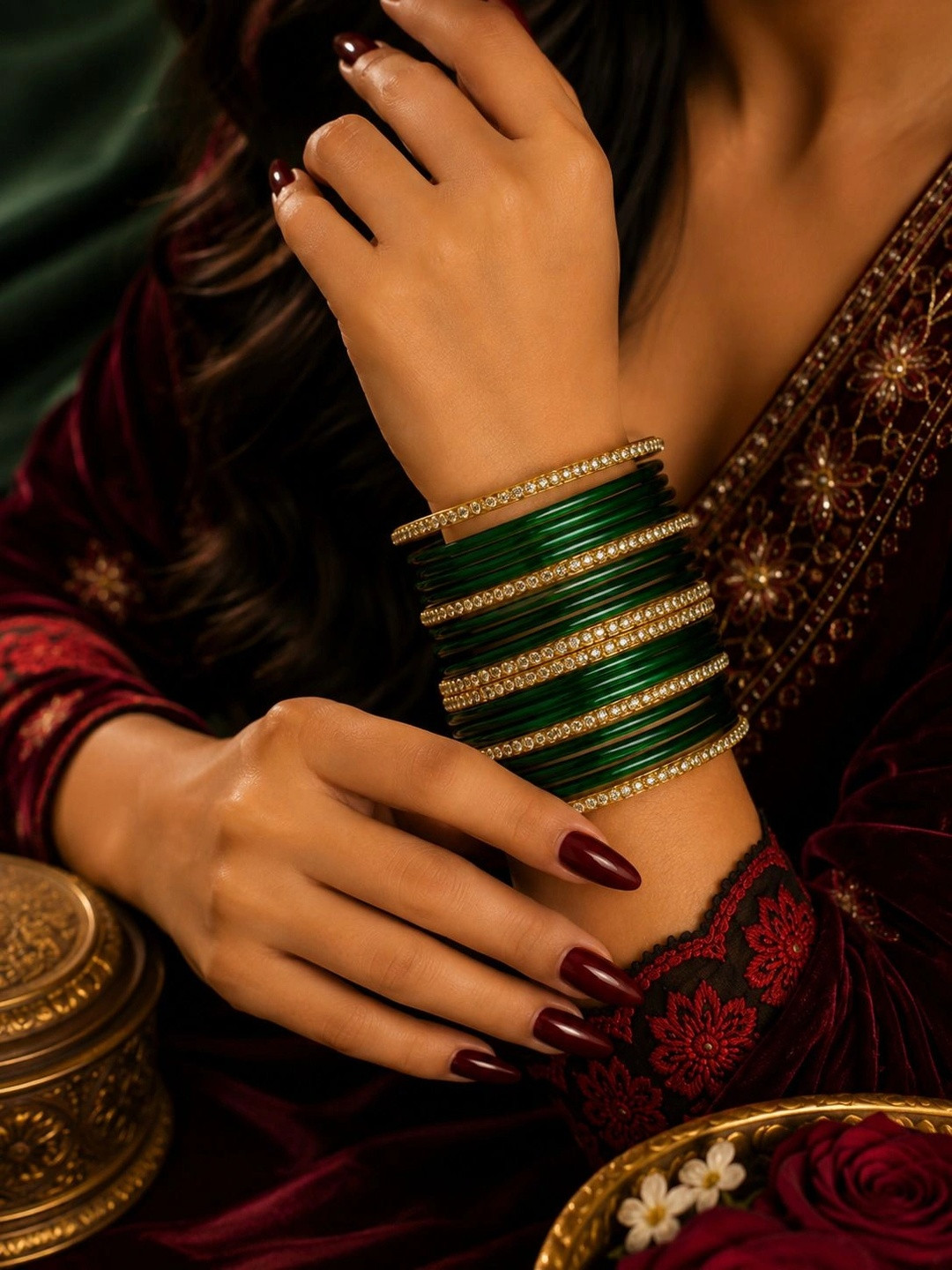 PANASH Set of 18 Gold-Plated Bangles