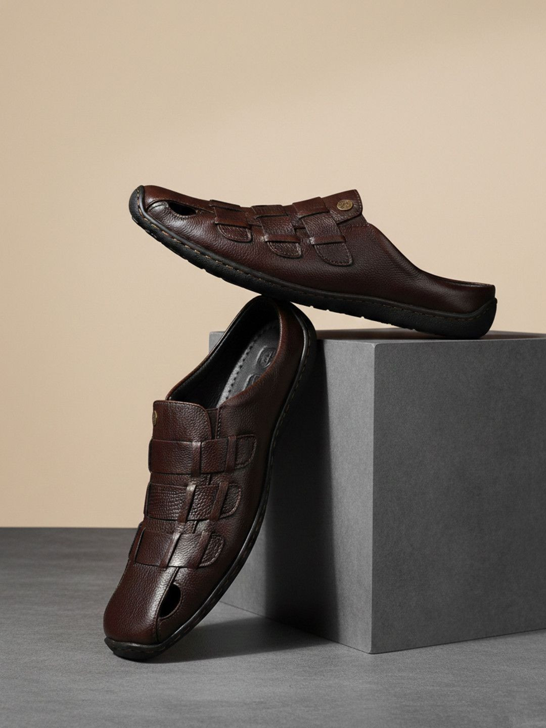 Buckaroo Men Leather Comfort Sandals