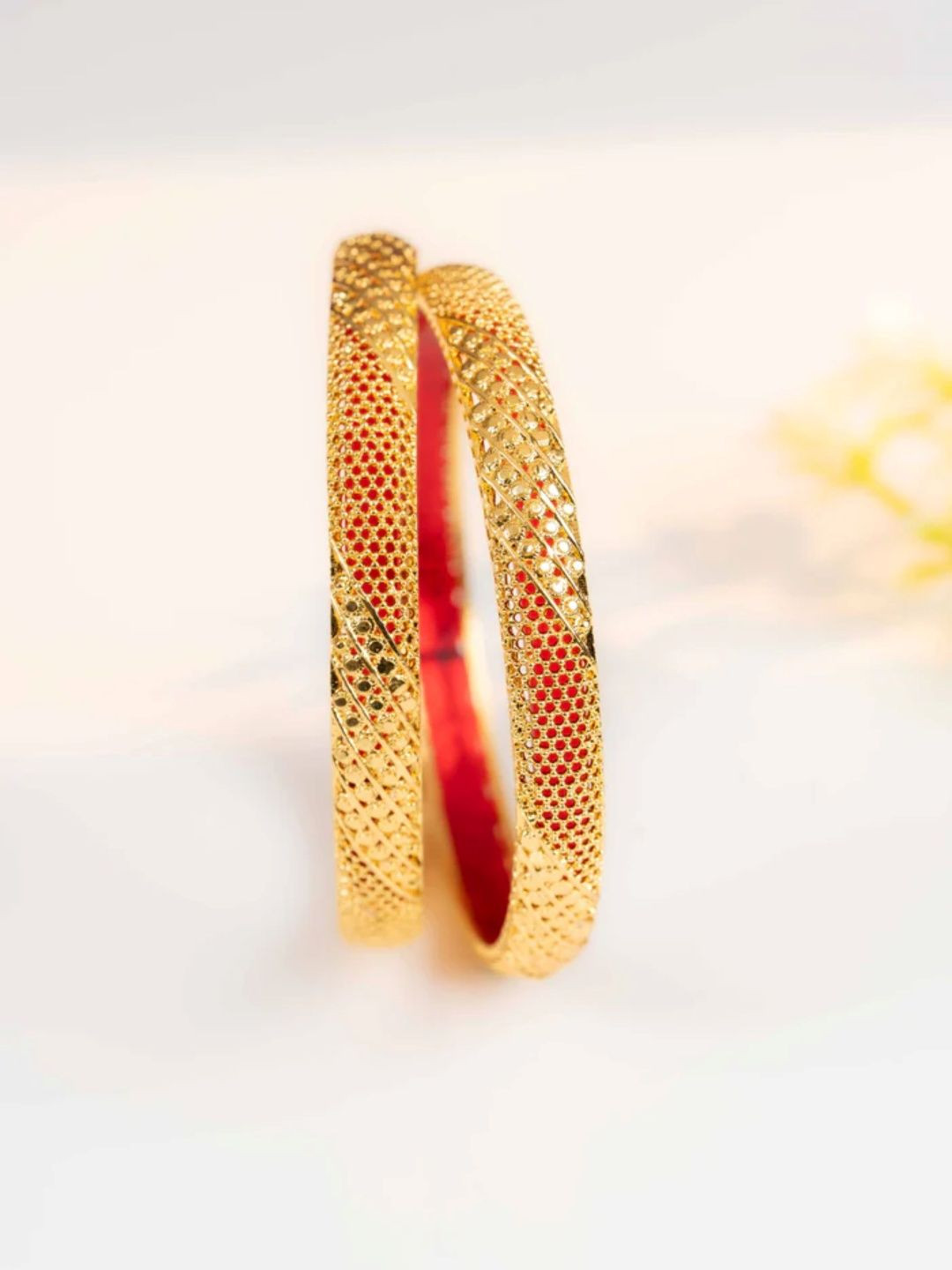 Zeraki Jewels Set of 2 Gold-Plated Bangles