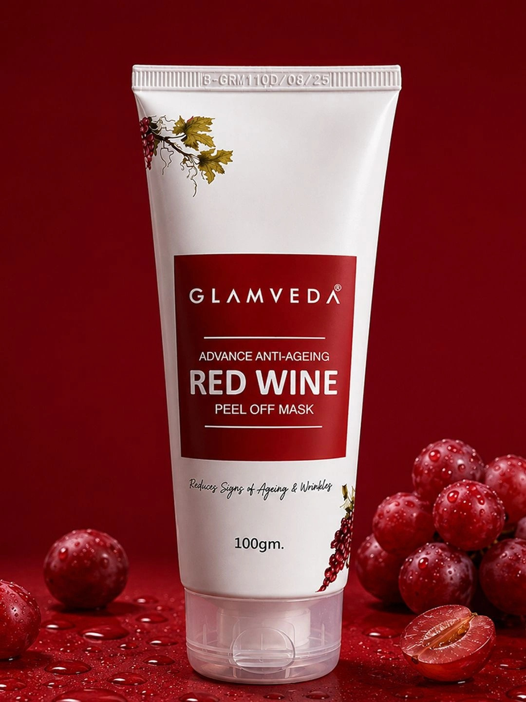GLAMVEDA Red Wine Advance Anti Ageing Peel Off Mask - 100g