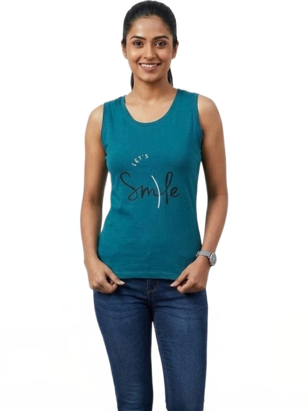 Luxora Printed Cotton Round Neck Lounge Tshirts