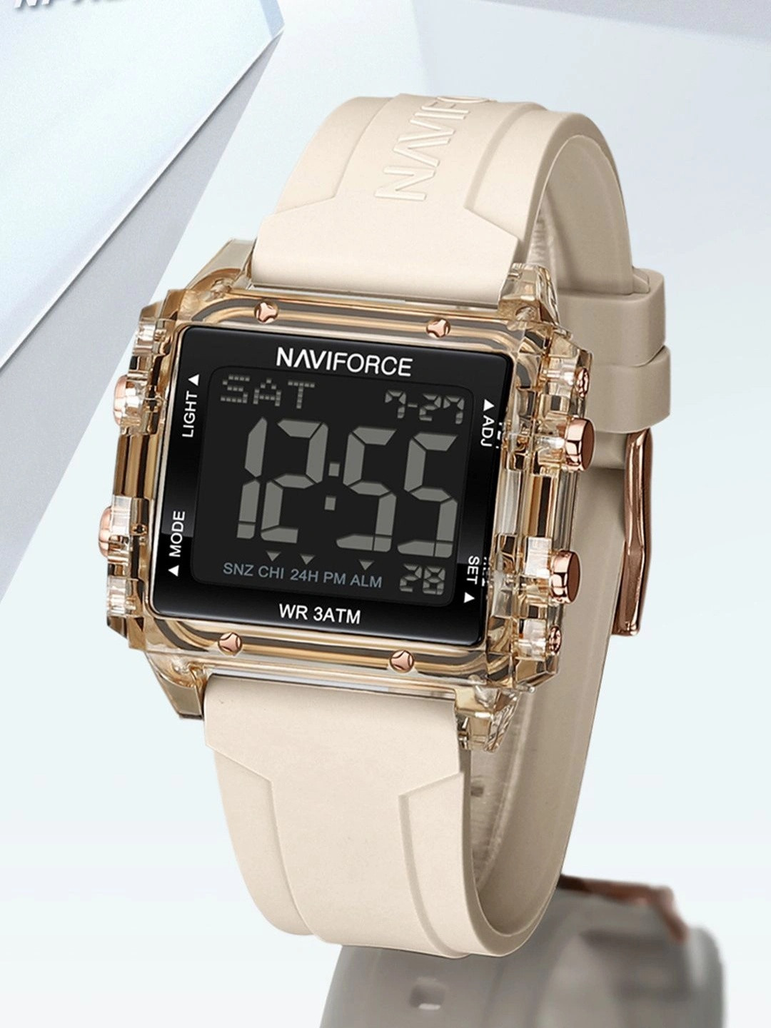 Naviforce Women Brass Embellished Dial & Straps Analogue and Digital Watch NF7101 RGBG