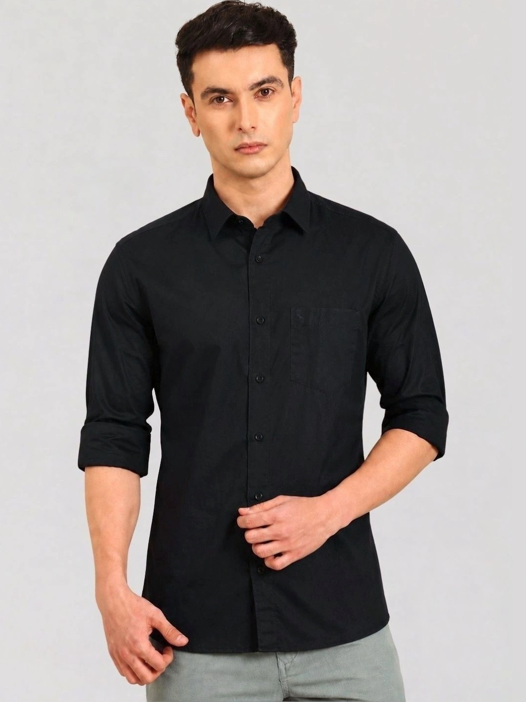 OURANOS Men Comfort Slim Fit Casual Shirt