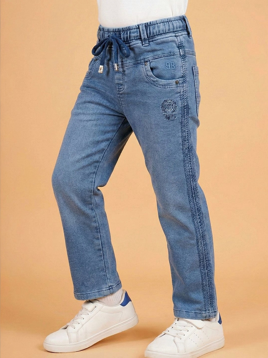 BAESD Boys Straight Fit Mid-Rise Jeans