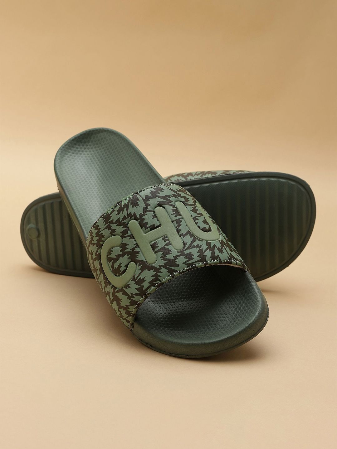 CHUPPS Women Green Nyra Airsoft Orthopedic Sliders
