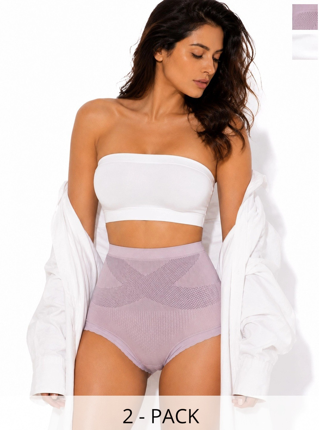 JETVELI Women Pack of 2 Self Design Leak-Proof Seamless Assorted Basic Briefs