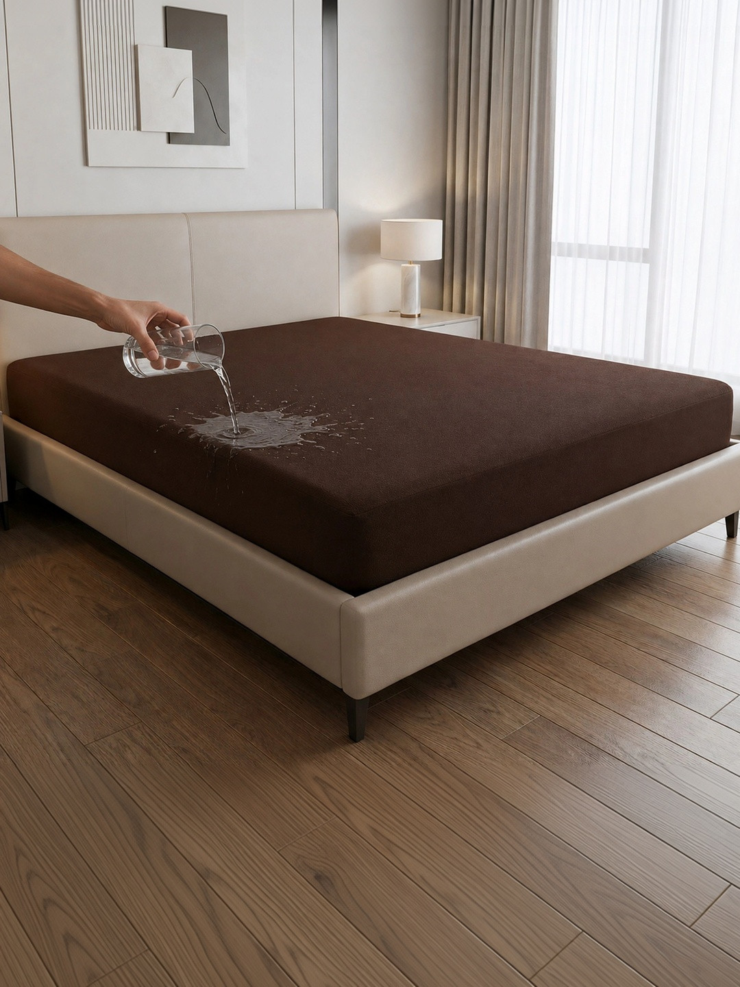 Belvostum % Waterproof Premium Cotton Feel Mattress Protector King Size 78x72 Inches